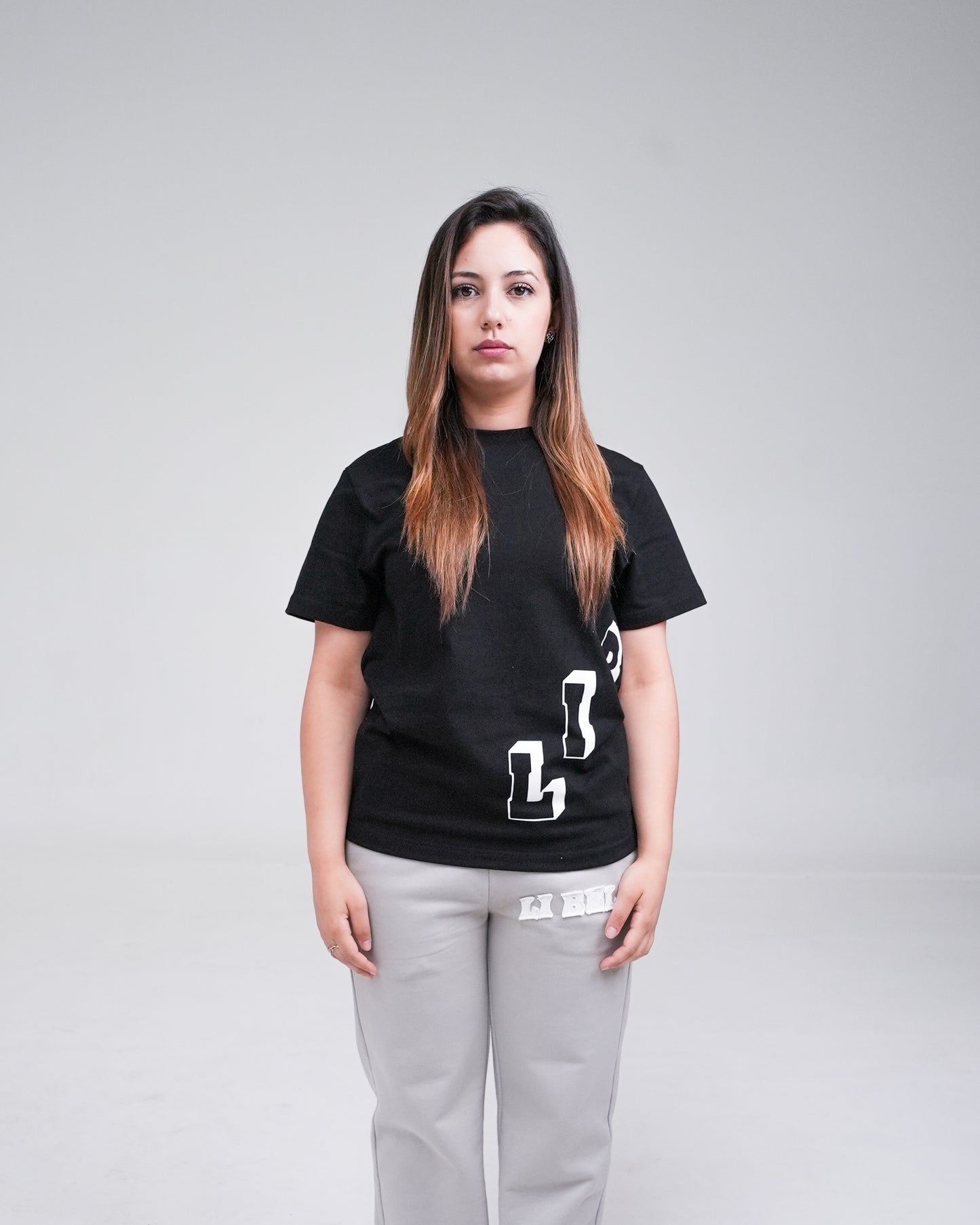 BLOCKED TEE BLACK