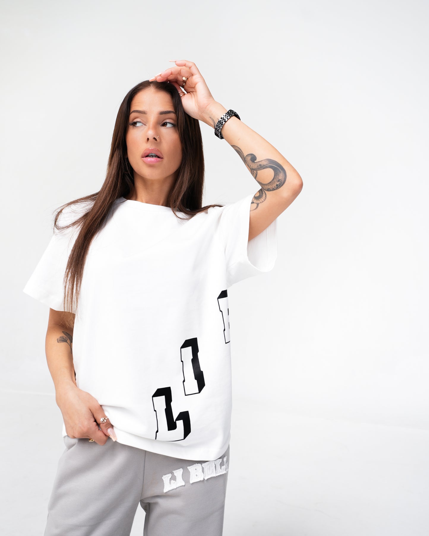 Blocked Tee White