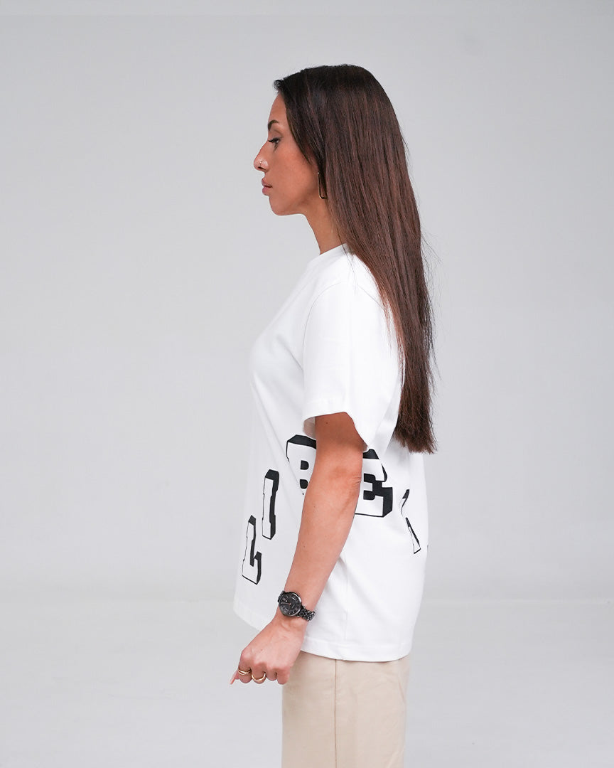Blocked Tee White