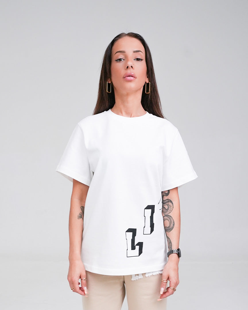 Blocked Tee White