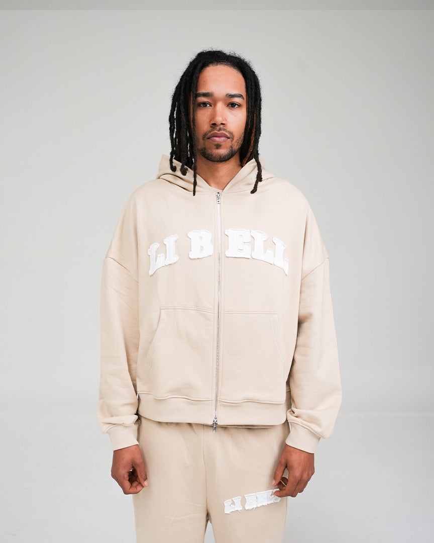 College Logo Tracksuit Beige