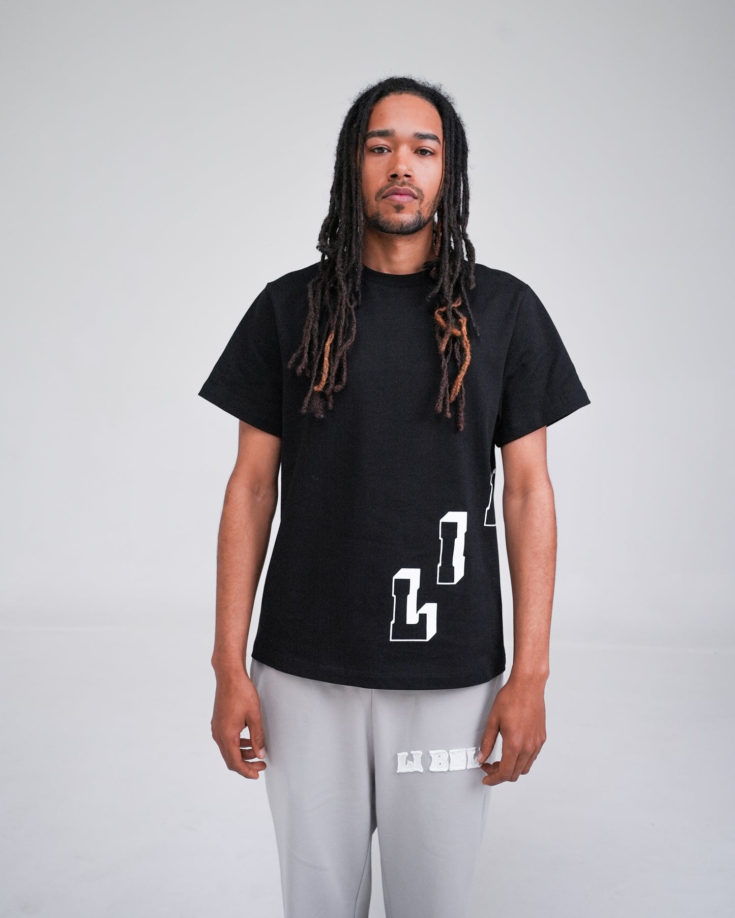 BLOCKED TEE BLACK